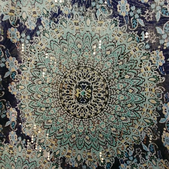 MSK Surplice Cold Shoulder Top with Bell Sleeves - Picture 6 of 8